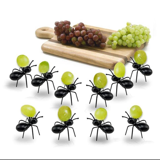 12Pcs Ant Shaped Fruit Forks