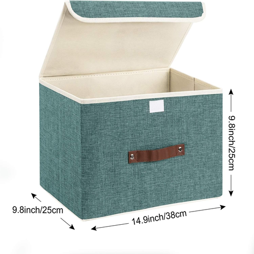 Foldable fabric storage box
