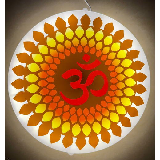 Om 🕉️ Design Double Side Light Board (Size: 14 Inch) ✨