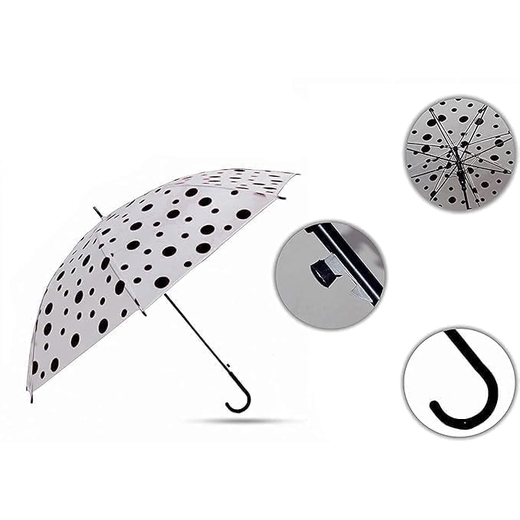 Transparent Polka Dot Umbrella - Image 3
