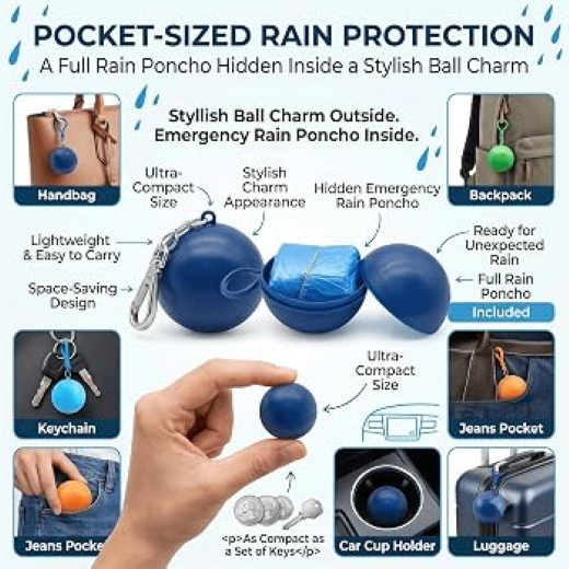 Disposable Ball Rain Coat - Image 2