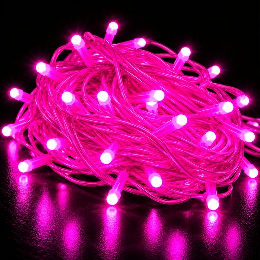 10M Pixel Pink String Light (26 Bulb) (5 MM) (Print: 15M) ✨ - Image 3