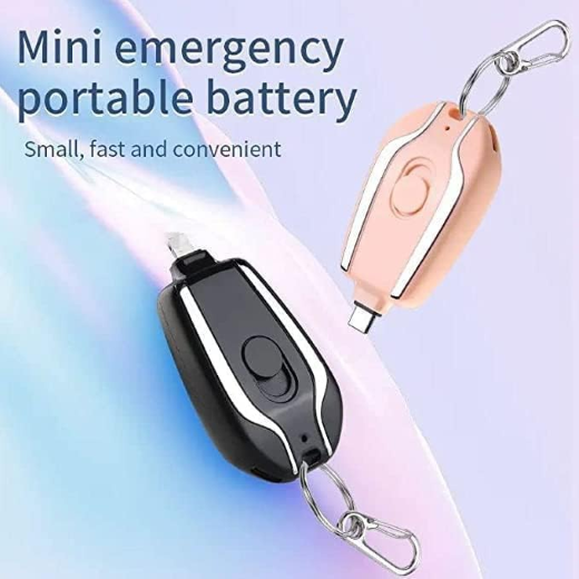 Small Portable Emergency Keychain Power Bank (Apple Pin) - Image 2