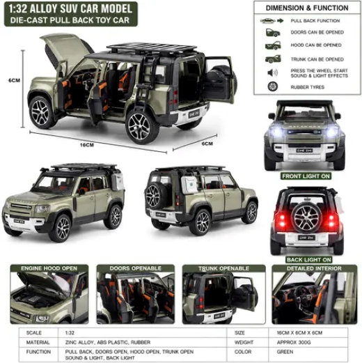 QY Toys Imported Land Rover Defender 110 1:24