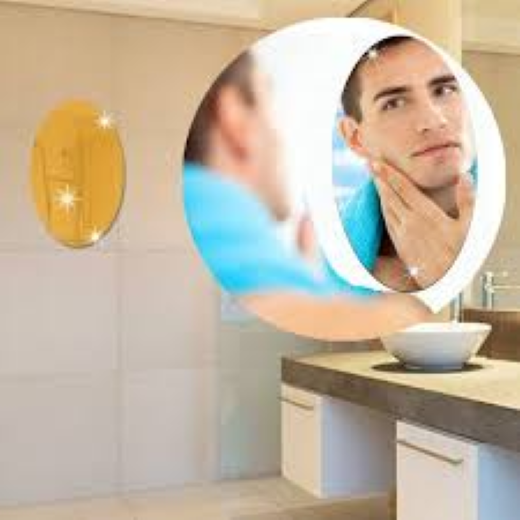 Oval Shape Sticker Magic Mirror (Big Size) - Image 2