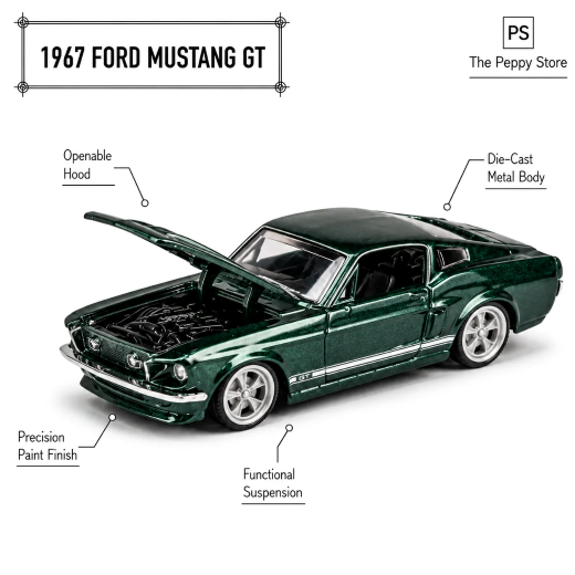 Jada Toys Fast & Furious 1967 Ford Mustang 1:32 Die-Cast Car - Image 3