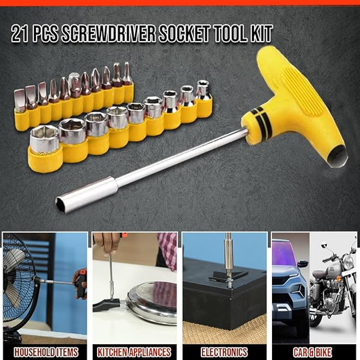 21 Pcs T Shape Screwdriver Tool Set - Image 3