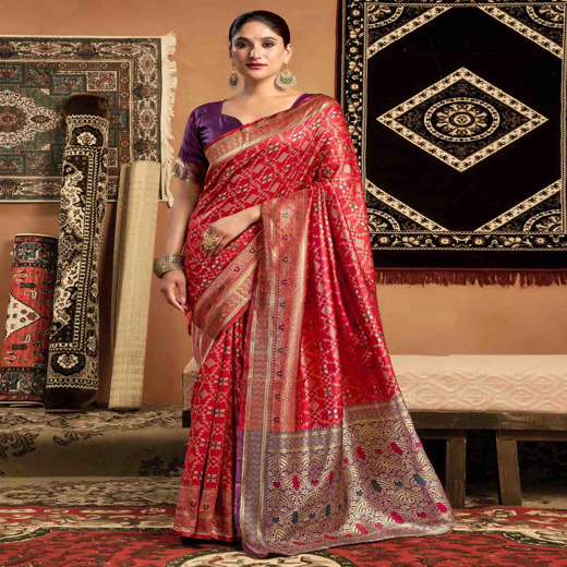 Red Banarasi Silk Saree