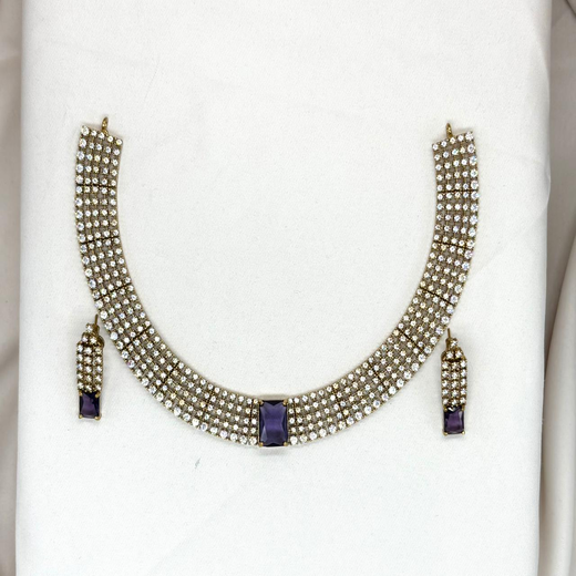 Victorian finishing Kanti with Purple Stone