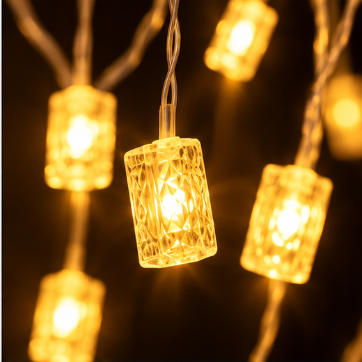 Crystal Cylinder Curtain Light (10 lines) ✨ - Image 2