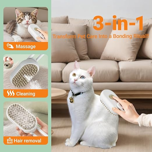 3-in-1 Cat & Dog Steam Brush - Image 3