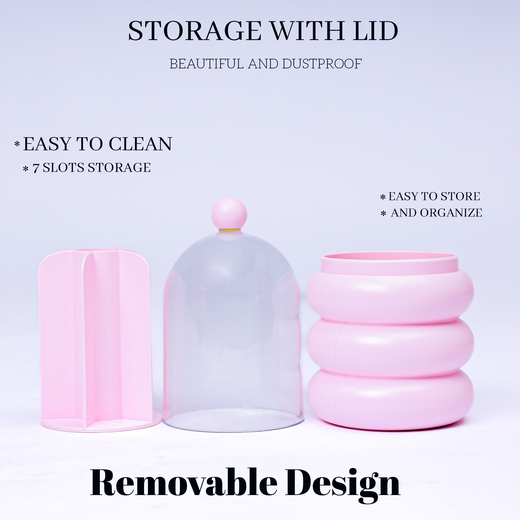 Makeup Brush Organizer with Lid - Image 2