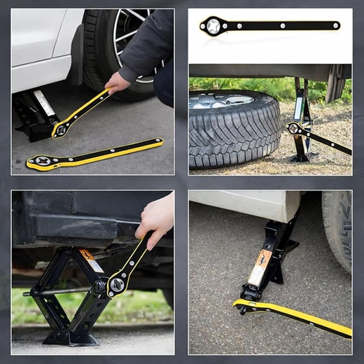 Universal Car Jack Ratchet Wrench With Accessories - Image 3