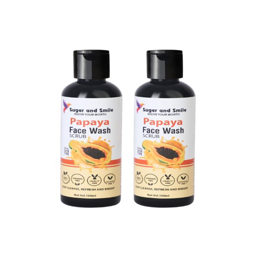 Papaya facewash scrub pack of 4(100g each) - Image 3