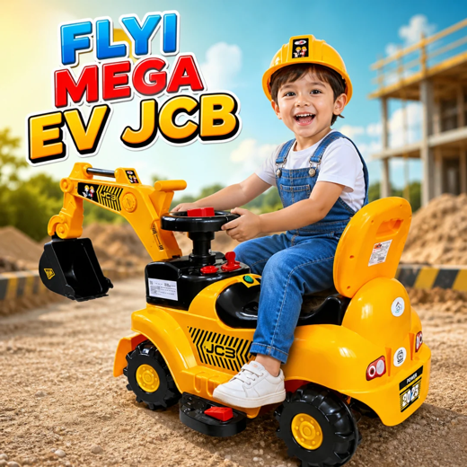 FLYI Mega EV JCB – Ride-On Excavator for Kids