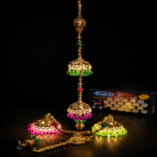 Double Layer Lighting Hanging Latkan (Size: 72cm) (DL3) 👌 - Image 3