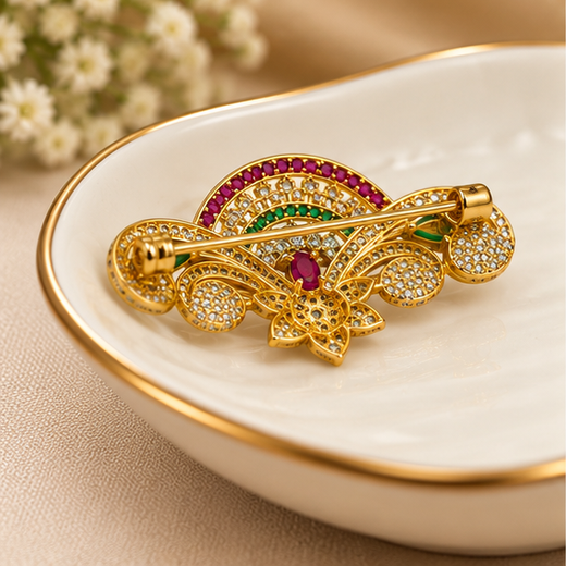 Hair Clip With White Stones - Image 3