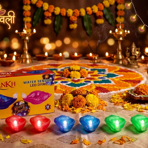 SHANKH Water Sensor Diya (12 Piece Box) 🪔 - Image 4