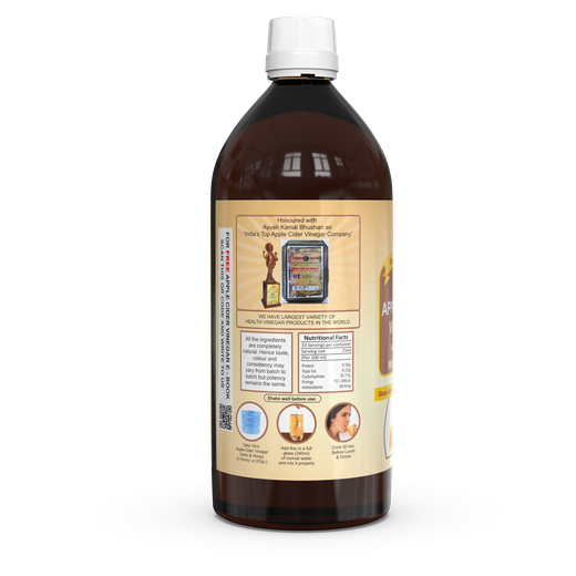 Dr. Patkar's Apple Cider Vinegar with Garlic & Honey 500ml | Unfiltered & Undiluted | Suitable for BP management and lowers bad cholesterol, Immunity (With Mother) 500ML - Image 2
