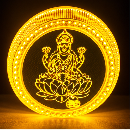 Lakshmi Ji LED 2 Pin Night Lamp (MG45) (Size: 8cm)