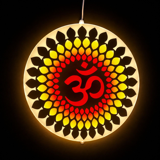 Om 🕉️ Design Double Side Light Board (Size: 14 Inch) ✨ - Image 3
