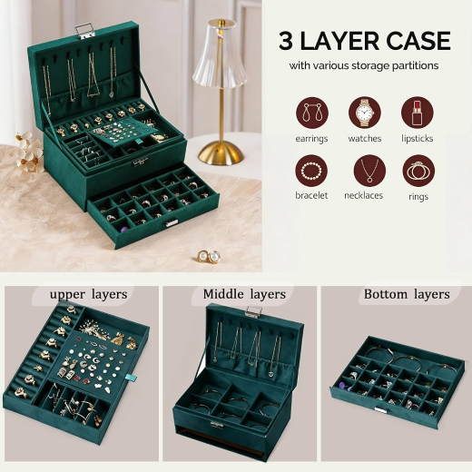 Velvet Jewellery Box - Image 3