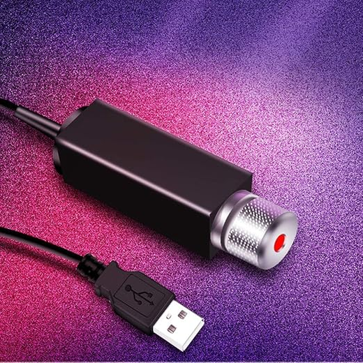 USB Portable Adjustable Flexible Interior Car Night Lamp Decor with Romantic Galaxy Atmosphere - Image 2