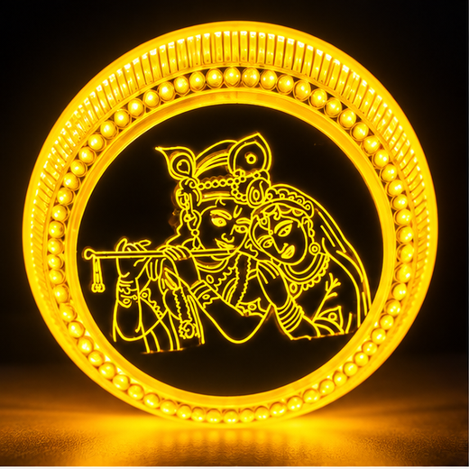 Radha Krishna LED 2 Pin Night Lamp (MG45) (Size: 8cm)
