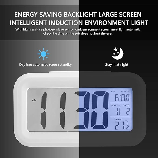 Black Digital Smart Clock