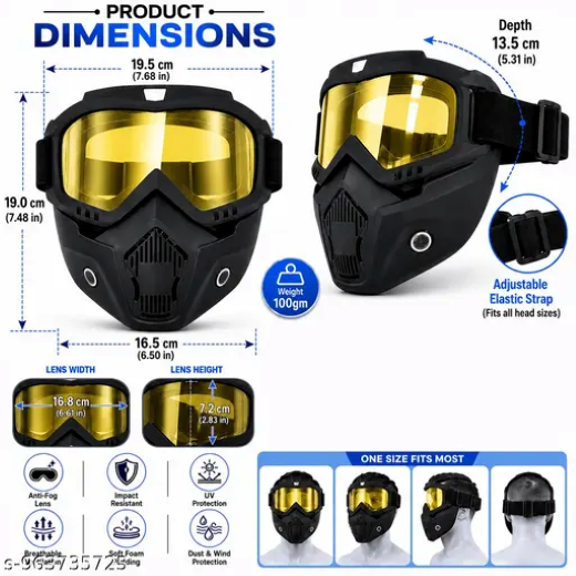 Motorcycle Goggle Face Mask - Image 4