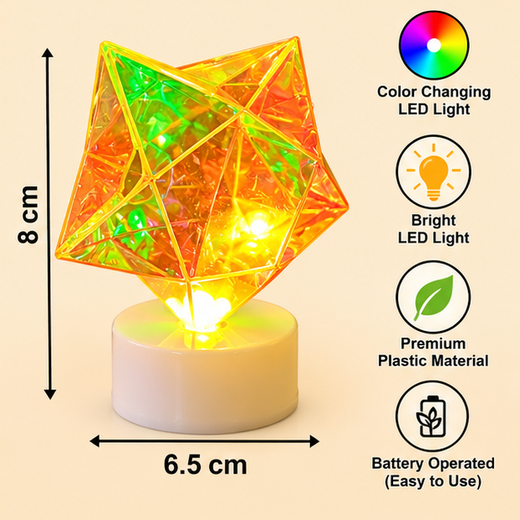 24 Piece Box Rainbow Colour Star Design LED Candle 🕯️ - Image 4