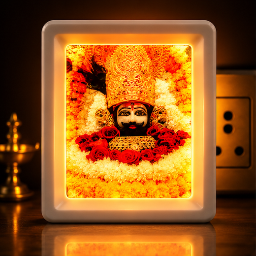 Khatu Shyam Ji LED 2 Pin Night Lamp (Size: 10*8 Cm)