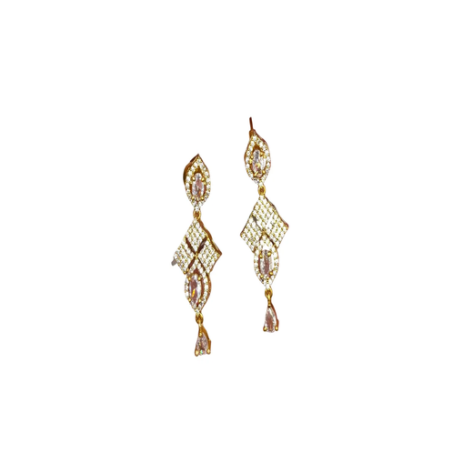 Matte finishing white stones with American Diamonds short Necklace - Image 2