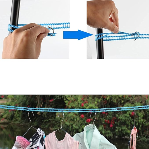 Windproof Anti-Slip Clothes Drying Nylon Rope - Image 4