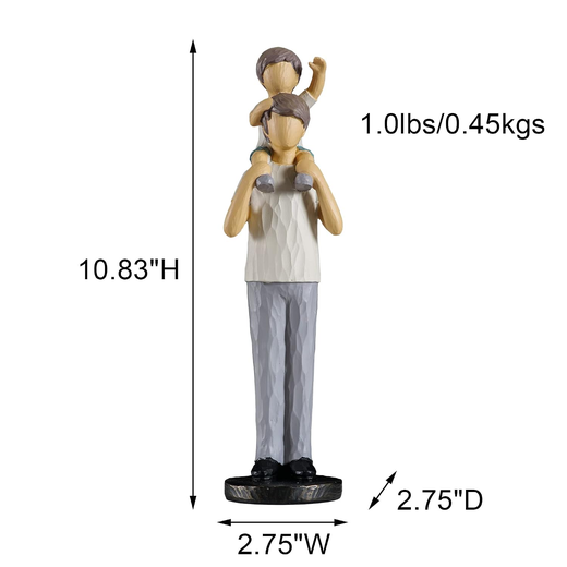 Ceramic Father and Son Statue - Image 4
