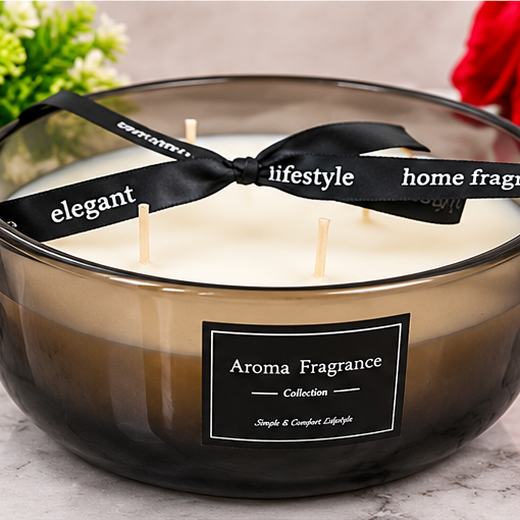 Big Glass Bowl Premium Aroma Candle Gift Pack 💝 (Size: 6*3 Inch) 🕯️ - Image 2