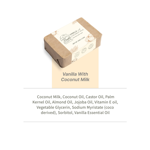 Eccotyl Coconut Milk Soap with Vanilla | 100% Natural | Nourishing & Hydrating | Set of 2 - Image 3