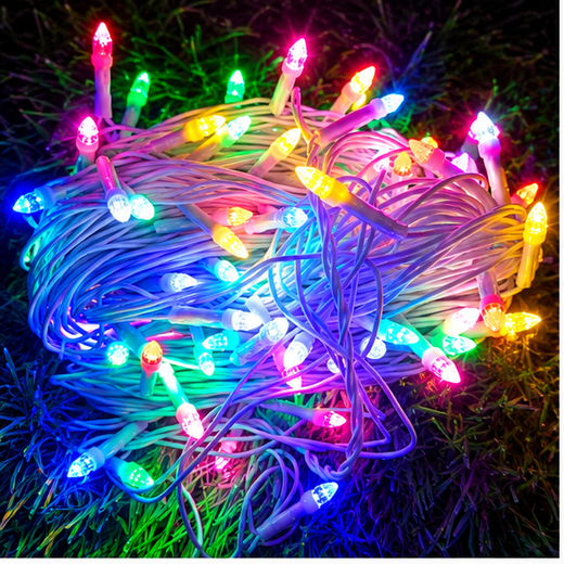 25M Rocket String Light with Different Flashing Modes 94 Bulb (Print 35M) 🚀✨