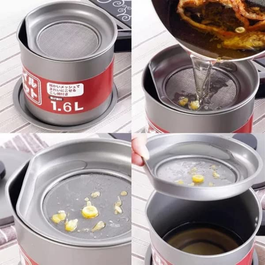 Kitchen Frying Oil Separator Filter Pot 1.4L - Image 3