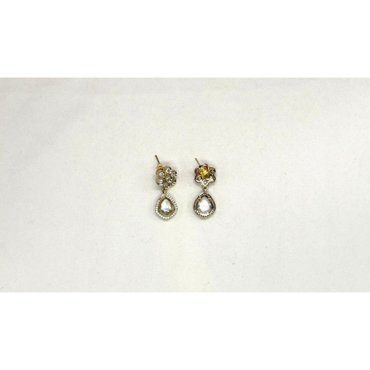 Mehndi finishing White-Stones Short Necklace - Image 2