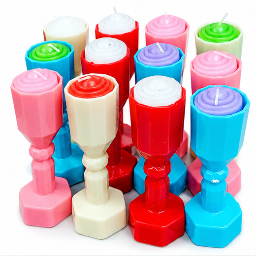 12 Piece Box Wax Candle With Plastic Stand (Size: 5.5 Inch) 🕯️