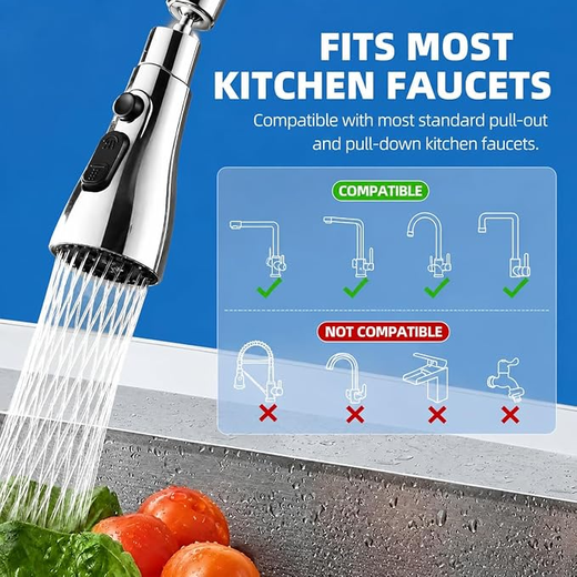 Kitchen Tap Extender with 360° Rotating Faucet Sprayer Attachment - Image 4