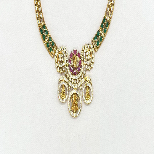 Matte finishing goddess Lakshmi and peacock design kanti - Image 2