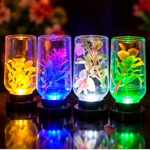 Flower & Plant Design Multicolour Night Lamp 🪻- (1 Piece) - Image 4