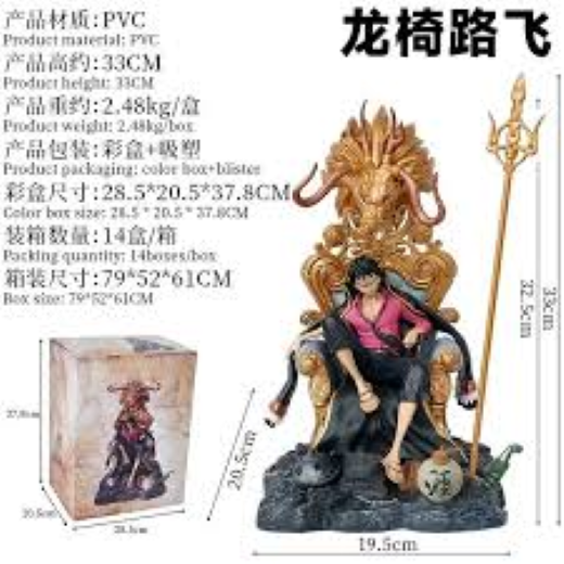 34 cm Giant luffy on Dragon throne king - Image 3