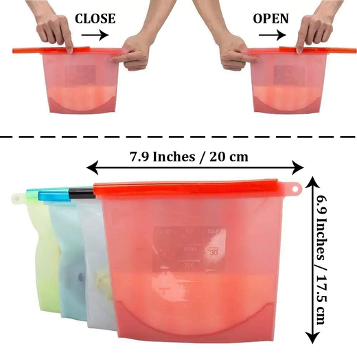 1000ML Silicone Food Storage Bag (1Pc) - Image 3