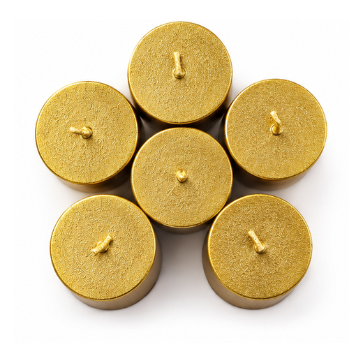 6pc Golden Candle (Pack of 6) (Size: 1.5*1.5 Inch) 🕯️ - Image 4