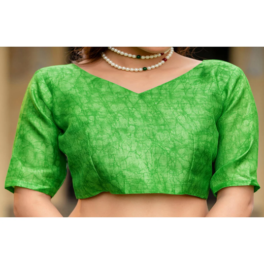 Off White Khadi Printed Saree - Image 2
