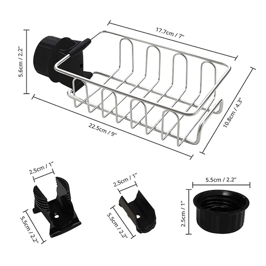 Kitchen Steel Sink Faucet Sponge Scrubber Water - Image 3