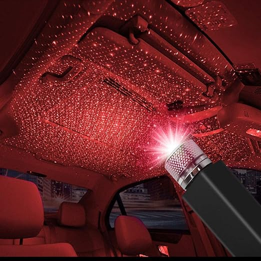 USB Portable Adjustable Flexible Interior Car Night Lamp Decor with Romantic Galaxy Atmosphere